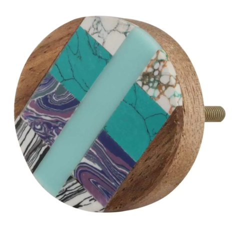 45065Multicolor Resin And Wood Cabinet Knob (6)