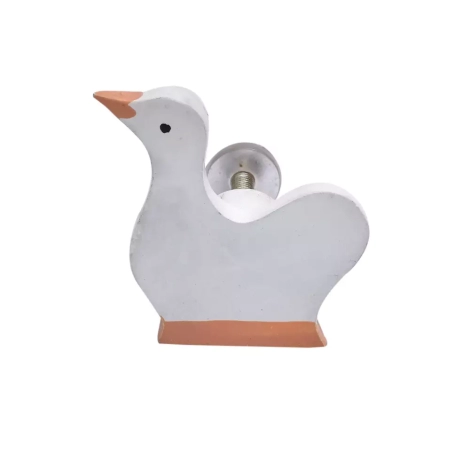 60188Handmade White Wooden Bird Cabinet Knobs (2)