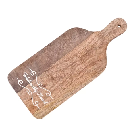 60193Wooden Chopping Board With Design and Handle (4)