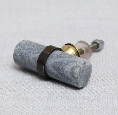 63218Handmade Grey Finish Stone Knob for Drawer